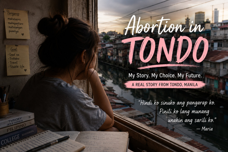 Young woman from Tondo, Manila reflecting on an unexpected pregnancy while thinking about her future and education goals